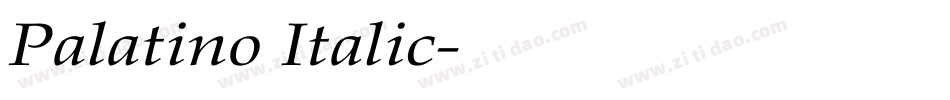 Palatino Italic字体转换
